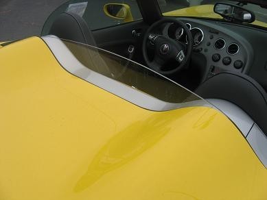 - Wind Deflector for Pontiac Solstice Convertible DEFLECTAIR Clear w/SOLSTICE ROADSTER Engraving 